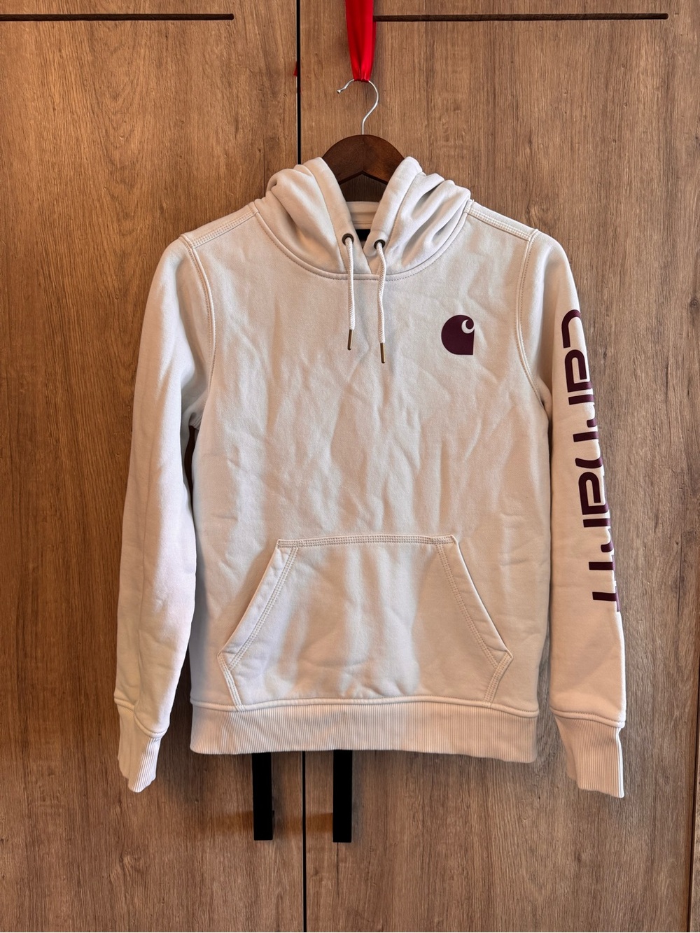 Carhartt Men’s Women’s Cozy Relaxed Fit Long Sleeve Pullover Cream Hoodie XS